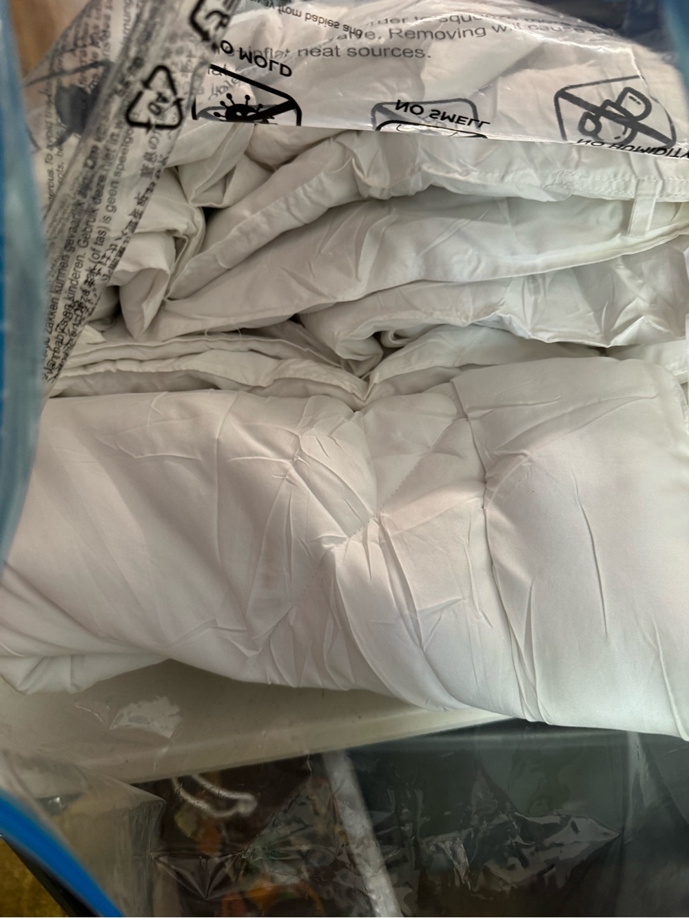Cotton White Quilted Comforter / Duvet Insert